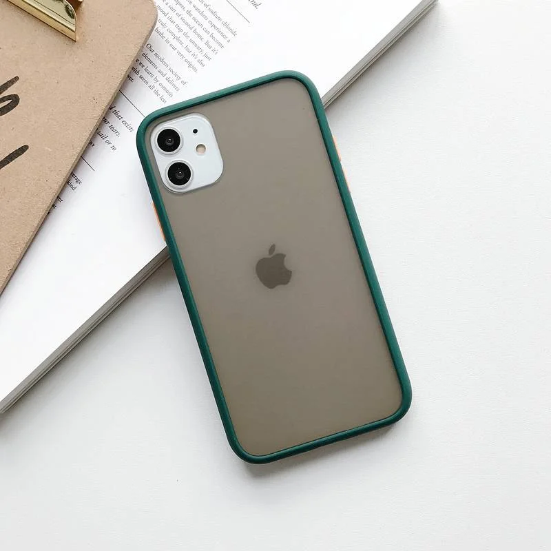 Зеленый матовый силиконовый чехол для iPhone 7/8/X/XR/XS/1/11 Pro/11 Pro Max, красный, черный, желтый