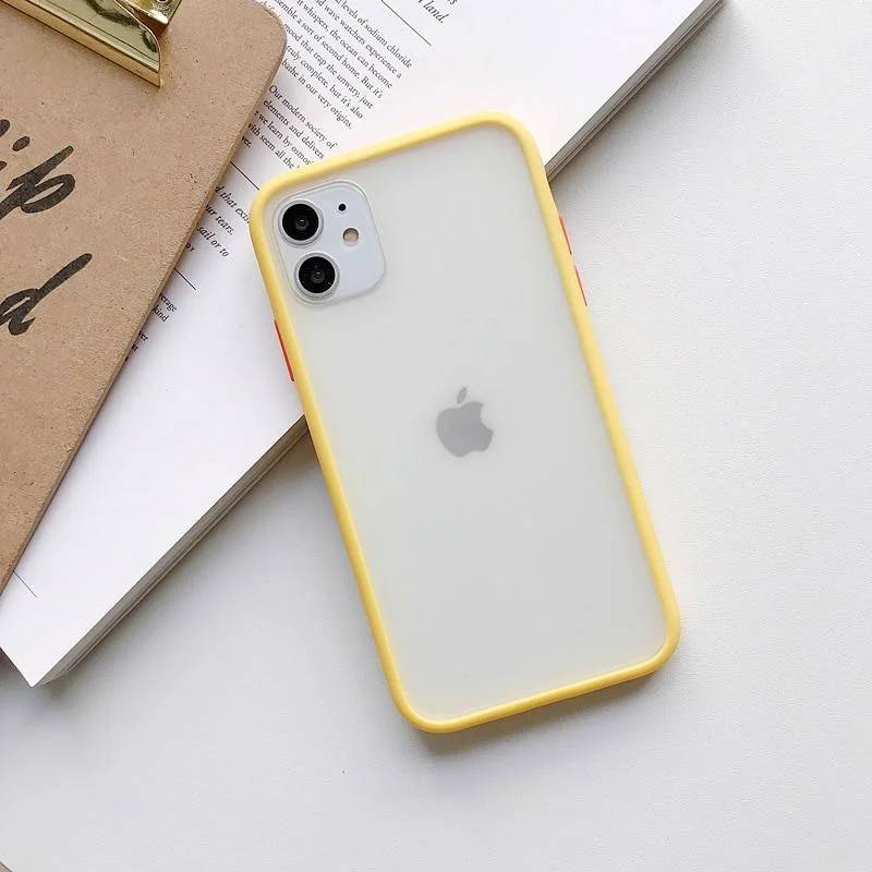 Желтый матовый силиконовый чехол для iPhone 7/8/X/XR/XS/1/11 Pro/11 Pro Max, красный, черный, желтый