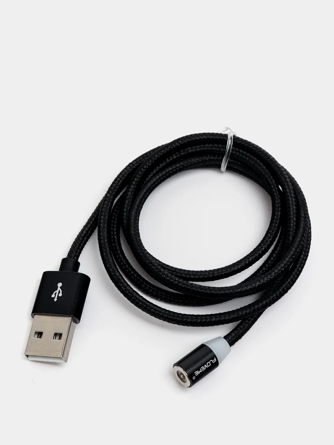 Черный магнитный кабель для зарядки Floveme (2A), Lightning, Type-C, Micro-USB, 1 метр