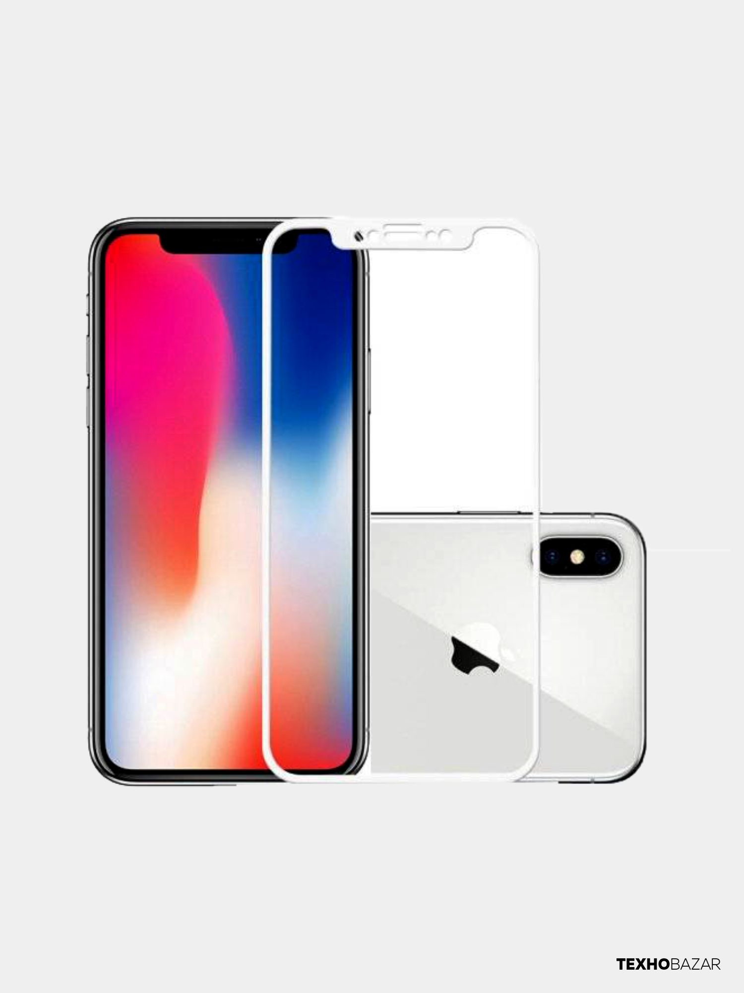 Защитное противоударное 3D 9H стекло на экран телефона iPhone X / XS купить  по цене 161 ₽ в интернет-магазине KazanExpress