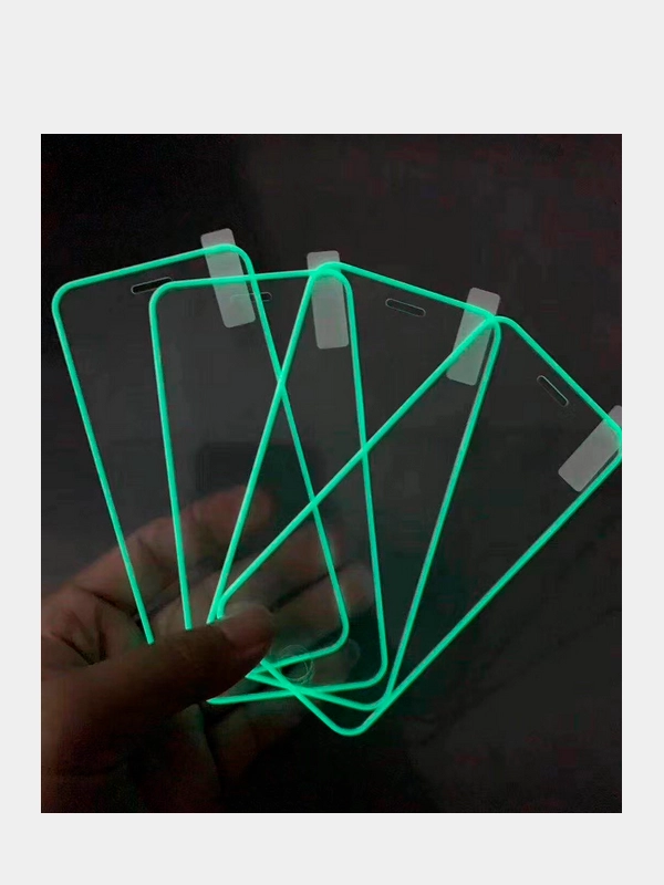 Светящееся защитное стекло для iPhone 7/8, 7/8Plus, X, Xr, XsMax, 11, 11Pro