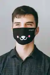Многоразовая двуслойная тканевая маска Улыбка с щечками