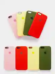 Розовый силиконовый чехол на iPhone все модели.