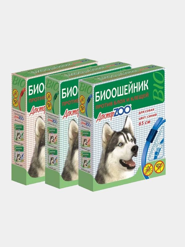 Био ошейник от блох и паразитов для собак (65 см), Доктор Зоо