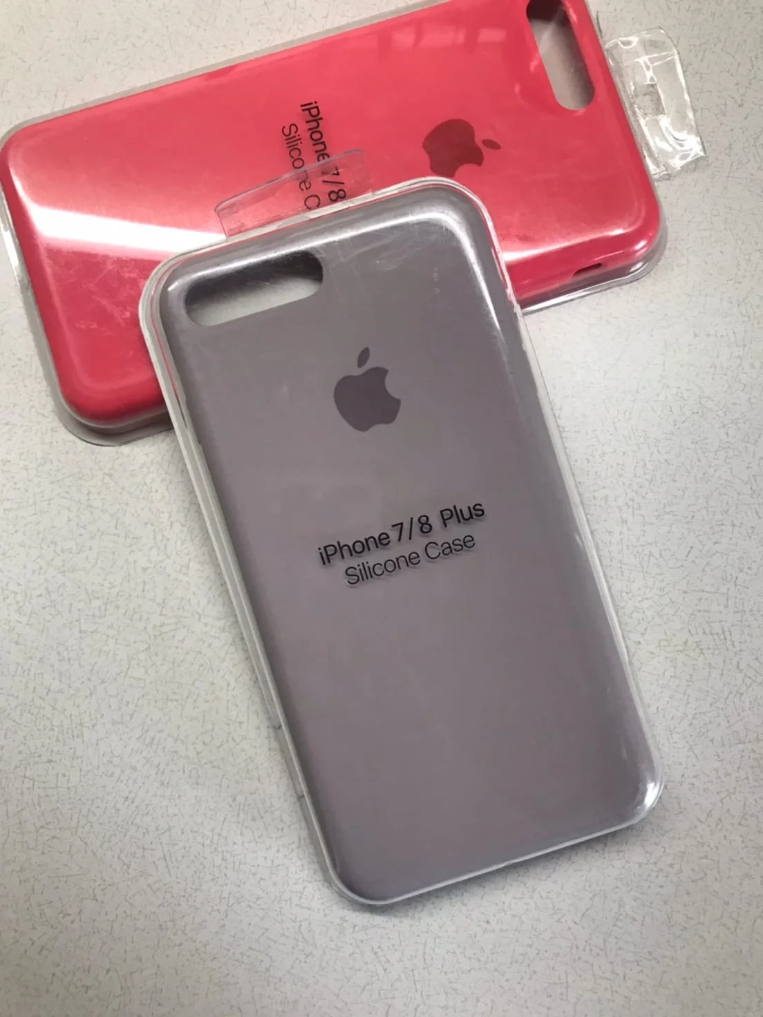 Бежевый меланж защитный чехол для iPhone 7+, iPhone 8+ с яблоком
