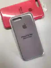 Бежевый меланж защитный чехол для iPhone 7+, iPhone 8+ с яблоком