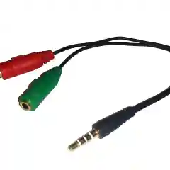 Переходник 2 джек 3.5 на 4-pin джек 3.5