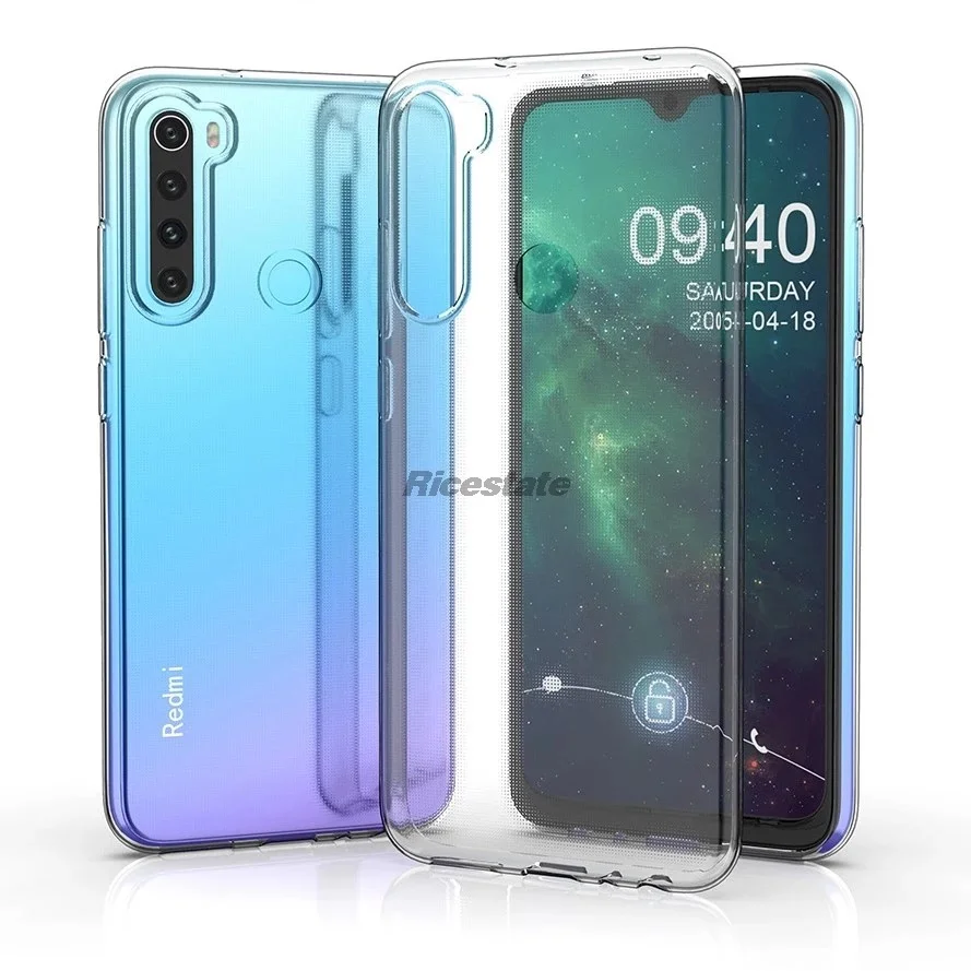 Силиконовый прозрачный чехол для Redmi 8, Redmi 8A, Redmi Note 8, Redmi Note 8T, Redmi Note 8 Pro