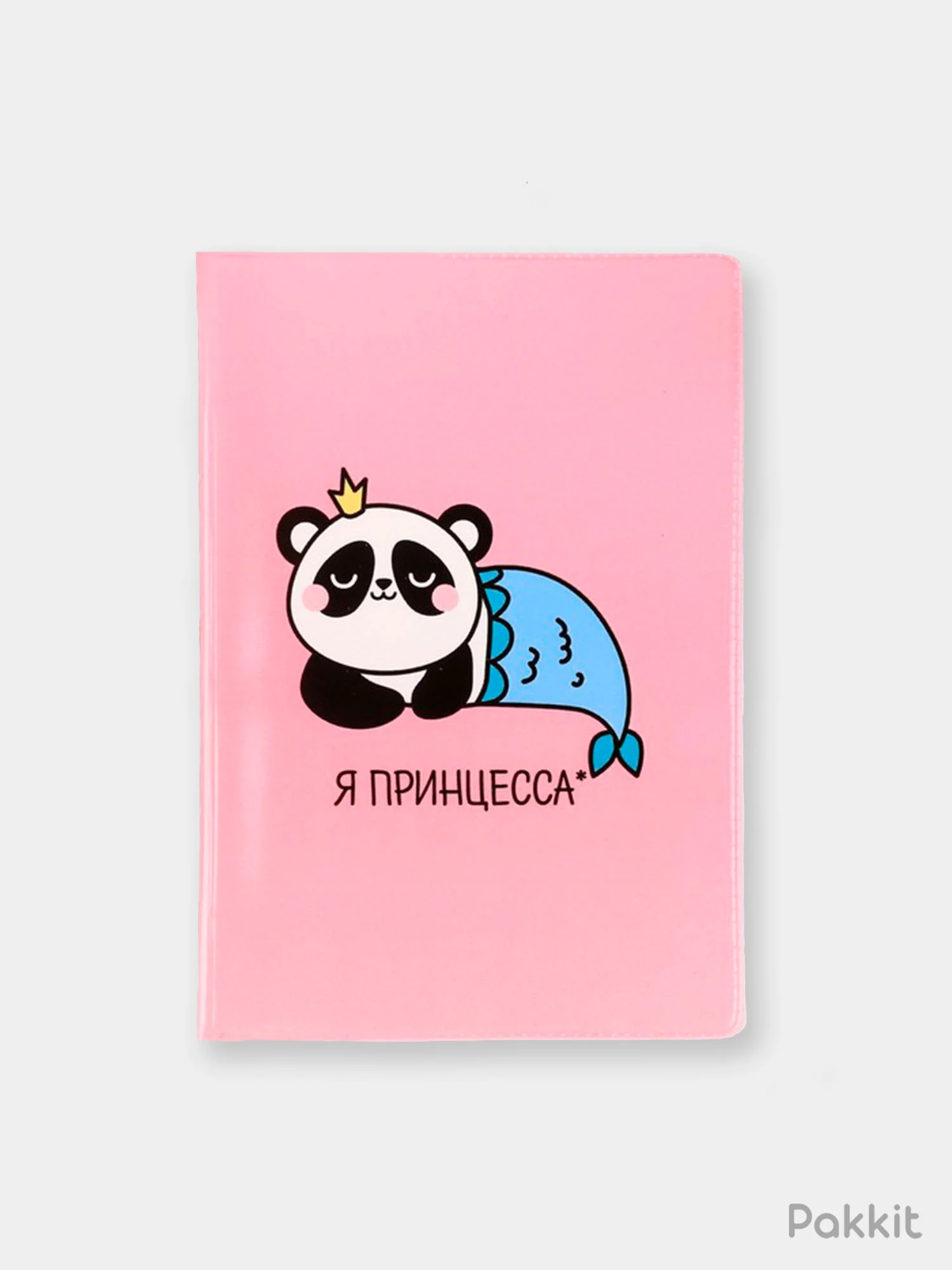 Розовый обложка на паспорт "Панды", чехол для документов