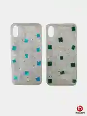 Силиконовый чехол с блестками iPhone X, XS