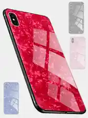 Чехол мраморное стекло для iPhone XR X 7 8 Plus XSMax XS 7 6S 6 Plus 11 Pro с рисунком