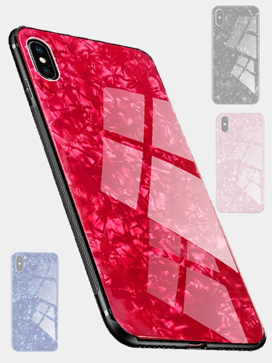 Чехол мраморное стекло для iPhone XR X 7 8 Plus XSMax XS 7 6S 6 Plus 11 Pro с рисунком