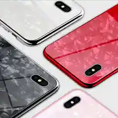 Чехол мраморное стекло для iPhone XR X 7 8 Plus XSMax XS 7 6S 6 Plus 11 Pro с рисунком