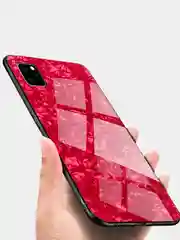 Красный чехол мраморное стекло для iPhone XR X 7 8 Plus XSMax XS 7 6S 6 Plus 11 Pro с рисунком