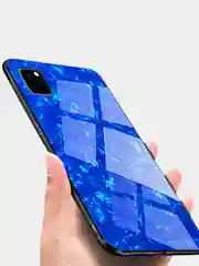 Синий чехол мраморное стекло для iPhone XR X 7 8 Plus XSMax XS 7 6S 6 Plus 11 Pro с рисунком
