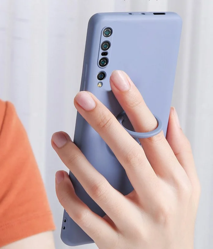 Черный чехол для Xiaomi с магнитным кольцом подставкой, мягкий внутри 10 10Pro K30 K30Pro