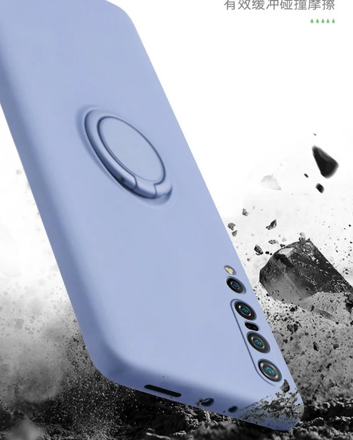 Черный чехол для Xiaomi с магнитным кольцом подставкой, мягкий внутри 10 10Pro K30 K30Pro