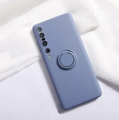 Синий меланж чехол для Xiaomi с магнитным кольцом подставкой, мягкий внутри 10 10Pro K30 K30Pro