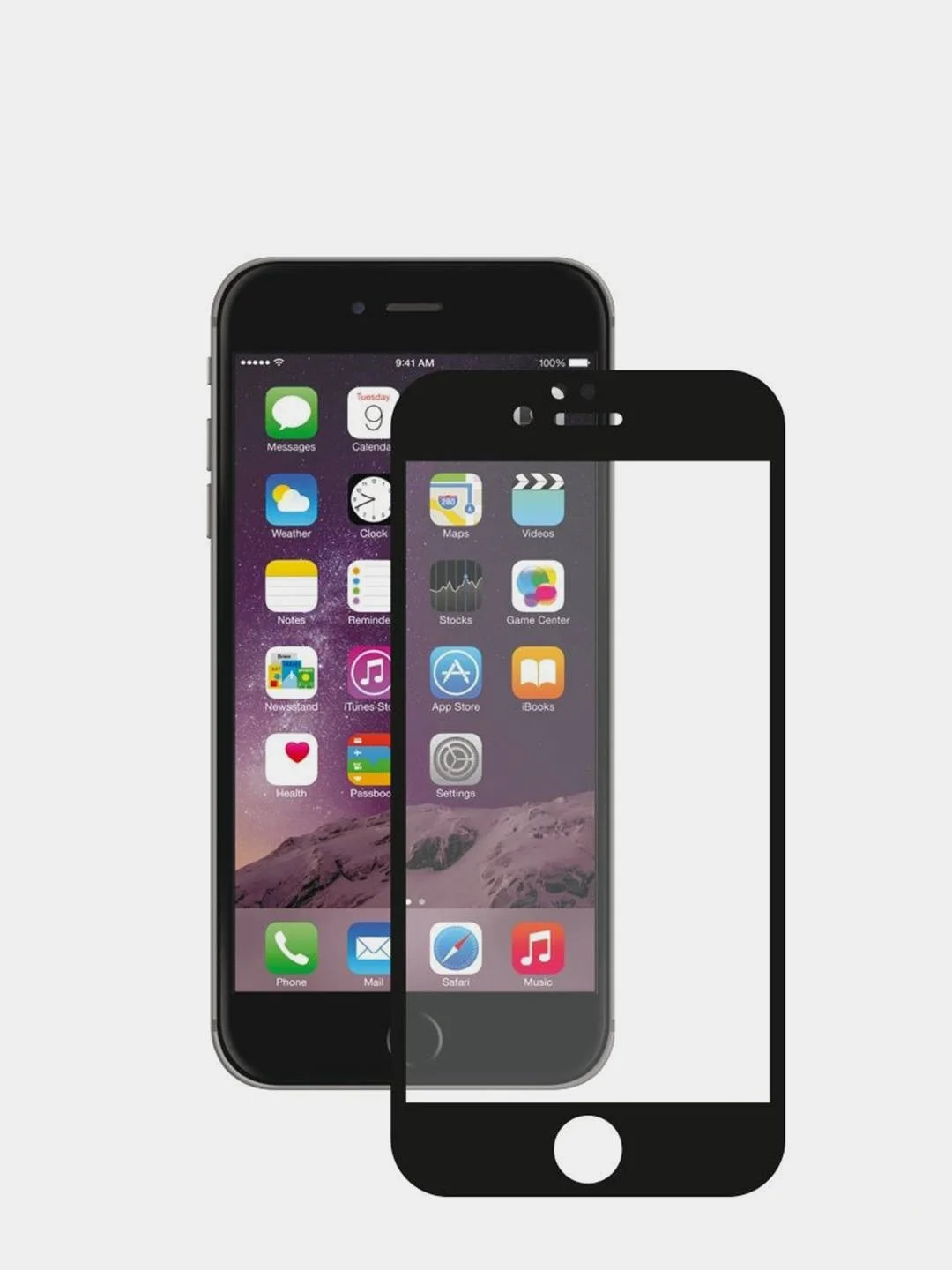 Белый защитное стекло 9D iPhone
