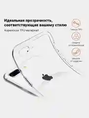 Силиконовый прозрачный чехол для iPhone 11, 11 PRO max, XsMax, XR, X/XS, 7/8, 7plus/8plus, 6plus, 6, 5/SE/5S, 4