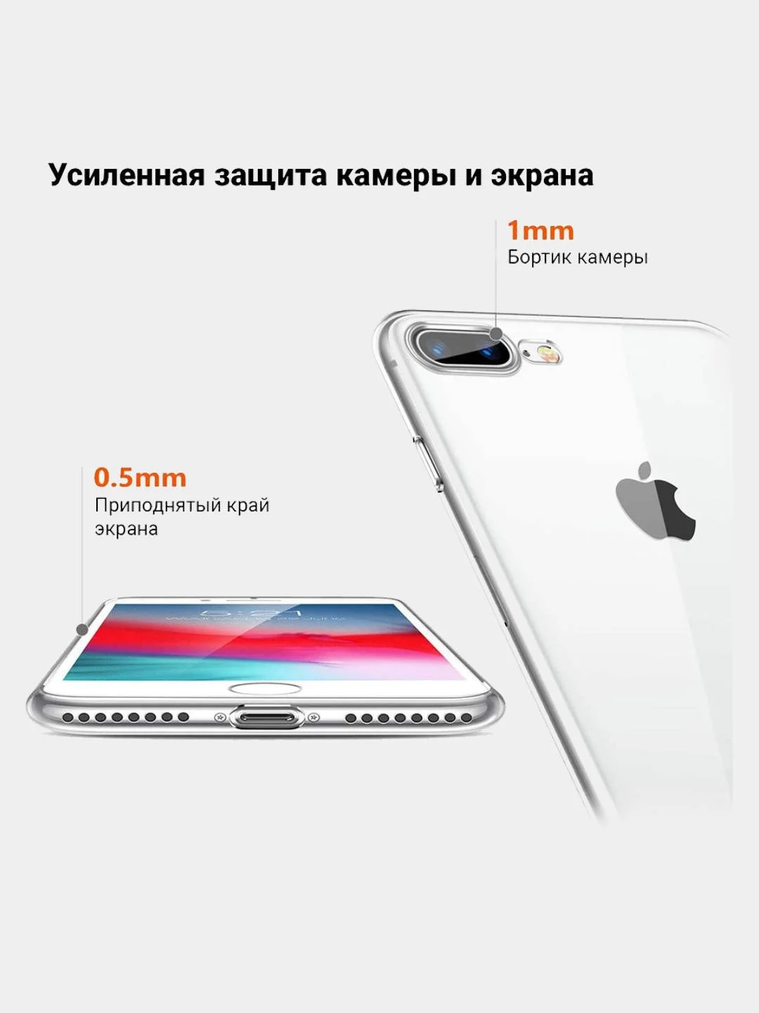 Силиконовый прозрачный чехол для iPhone 11, 11 PRO max, XsMax, XR, X/XS, 7/8, 7plus/8plus, 6plus, 6, 5/SE/5S, 4