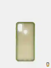 Лесной зеленый samsung Galaxy M21 / M30s, Галакси М21, М30с чехол матовый силиконовый с цветными кнопками
