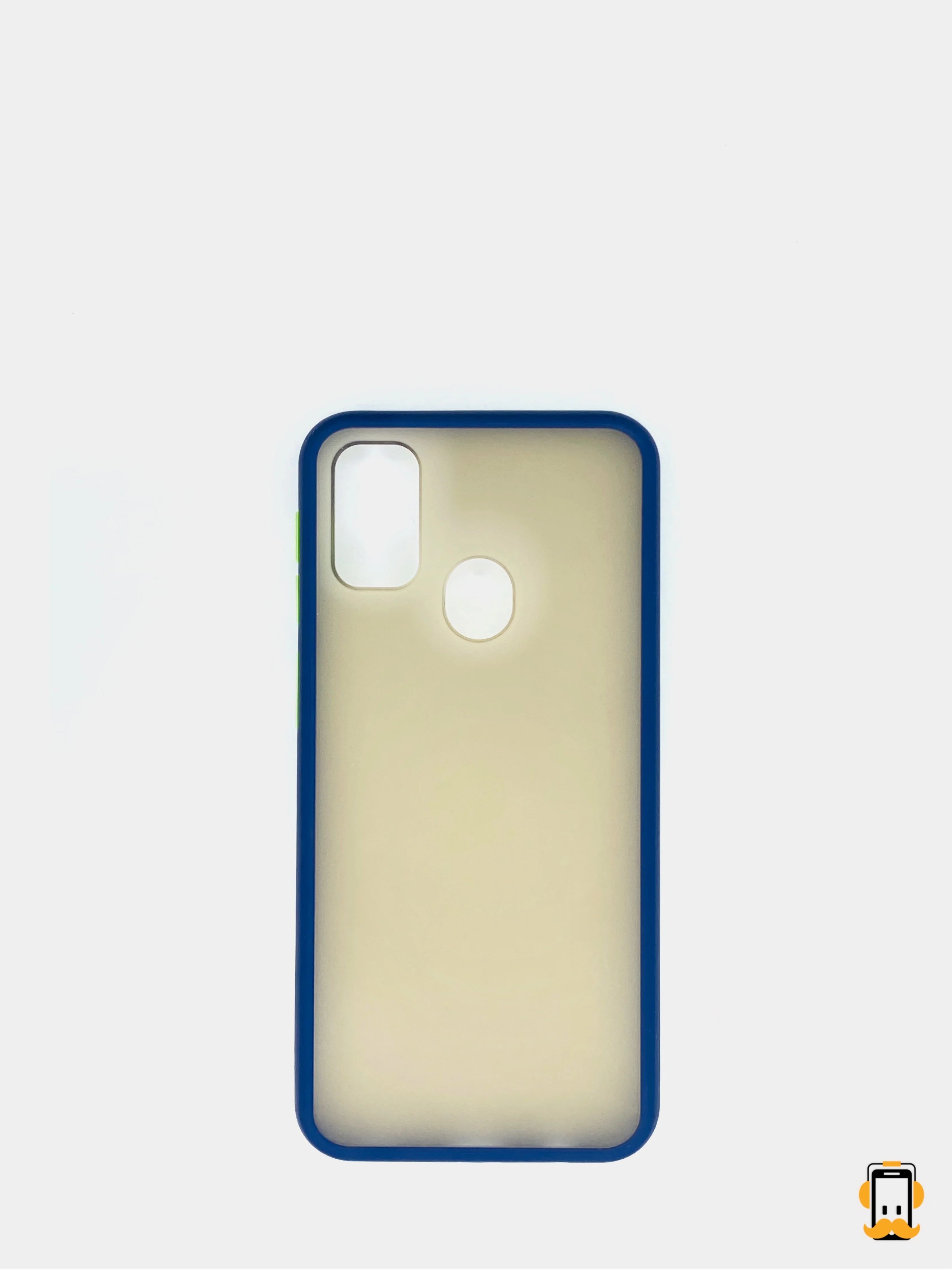 Синий samsung Galaxy M21 / M30s, Галакси М21, М30с чехол матовый силиконовый с цветными кнопками