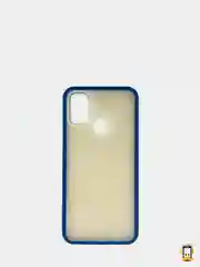 Синий samsung Galaxy M21 / M30s, Галакси М21, М30с чехол матовый силиконовый с цветными кнопками