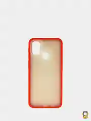 Красный samsung Galaxy M21 / M30s, Галакси М21, М30с чехол матовый силиконовый с цветными кнопками