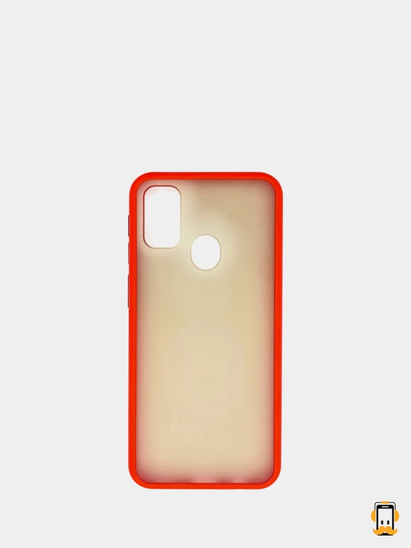 Samsung Galaxy M21 / M30s, Галакси М21, М30с чехол матовый силиконовый с цветными кнопками