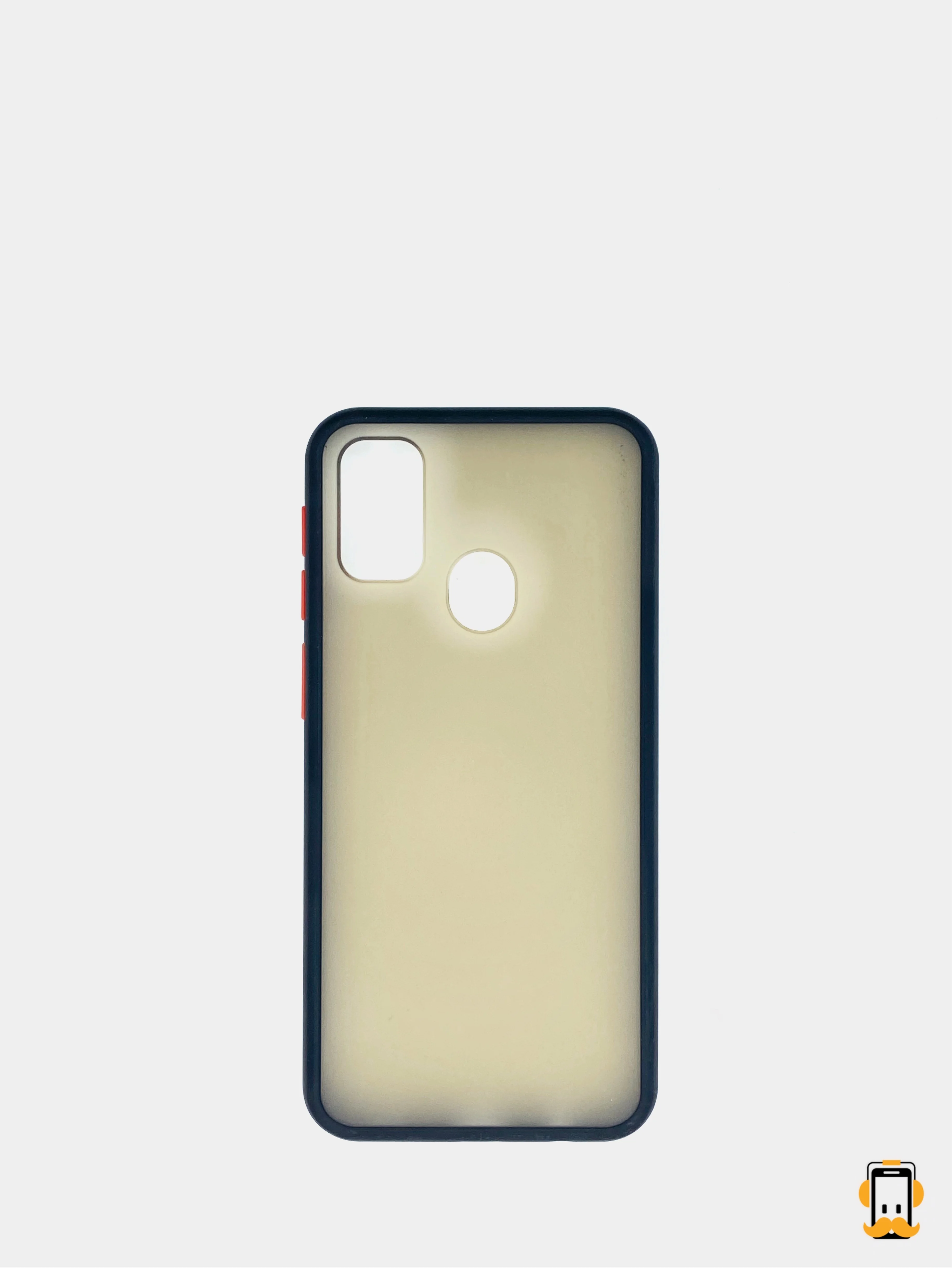 Черный samsung Galaxy M21 / M30s, Галакси М21, М30с чехол матовый силиконовый с цветными кнопками