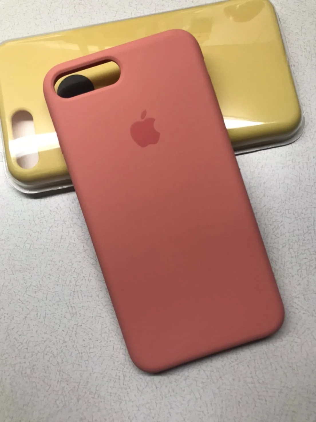 Серебряный защитный чехол для iPhone 7+, iPhone 8+ с яблоком