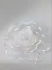 Бант с белым цветком 10 см