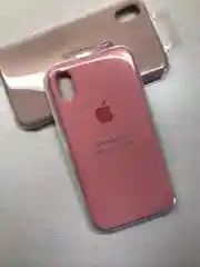Конфетный защитный силиконовый чехол для iPhone XR с яблоком