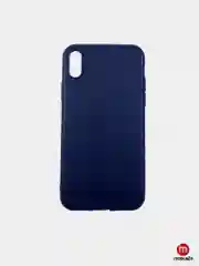 Синий матовый тонкий силиконовый чехол для iPhone X XS
