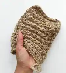Мочалка варежка для душа и бани из джута