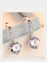 Белый серьги с крупными камнями