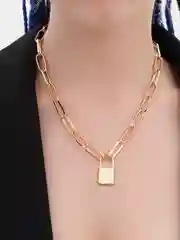 Цепочка из крупных звеньев с подвеской "Замок"