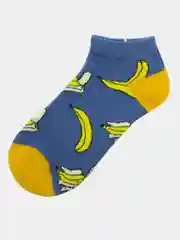 Синий меланж носочки с фруктами
