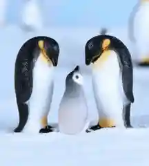 Коричневый миниатюрные фигурки, сувенир, пингвин, 2 шт
