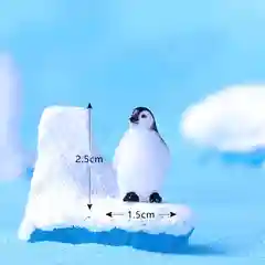 Белый миниатюрные фигурки, сувенир, пингвин, 2 шт