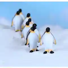 Коричневый миниатюрные фигурки, сувенир, пингвин, 2 шт
