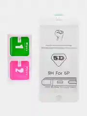 Белый защитное стекло VIP для iPhone 6 Plus, 6S Plus, полное покрытие