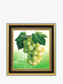 Алмазная мозаика "Виноград - символ процветания и богатства", 38*38 см