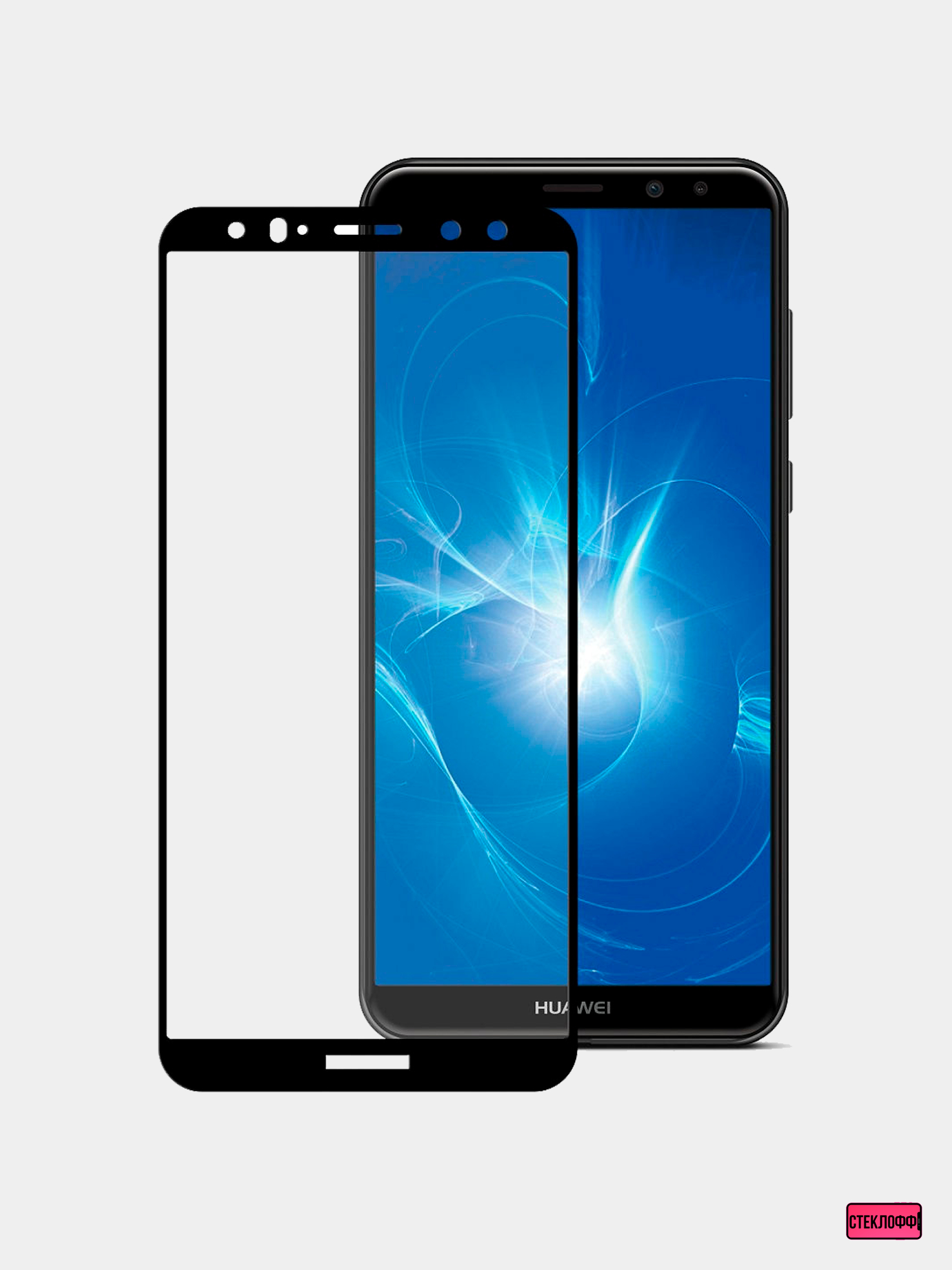 Защитное стекло 9D для Huawei Nova 2i Полное покрытие купить по цене 19 ₽ в  интернет-магазине Магнит Маркет