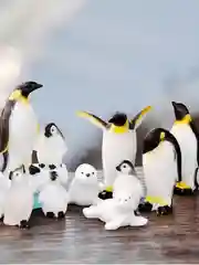 Коричневый миниатюрные фигурки, сувенир, пингвин, 2 шт
