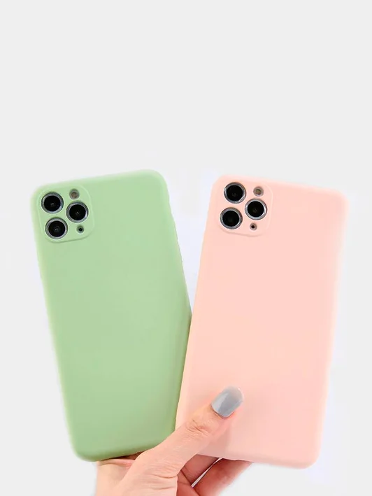Красный чехол силиконовый для Apple iPhone 12 12Pro 12mini X XS XR XSMax 11 11 Pro 11 ProMax
