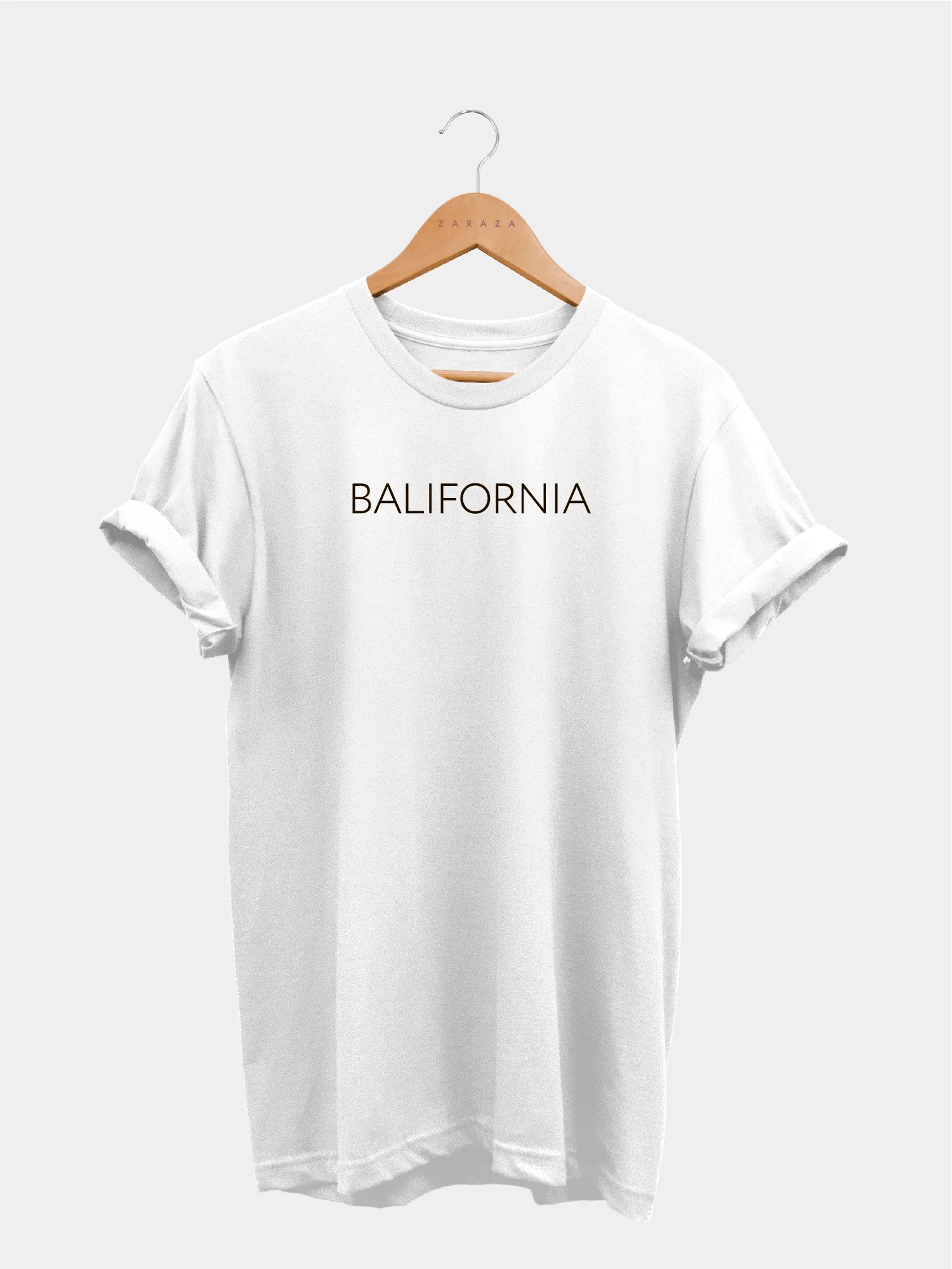 Футболка Zaraz с принтом Balifornia, унисекс, хлопок, белая