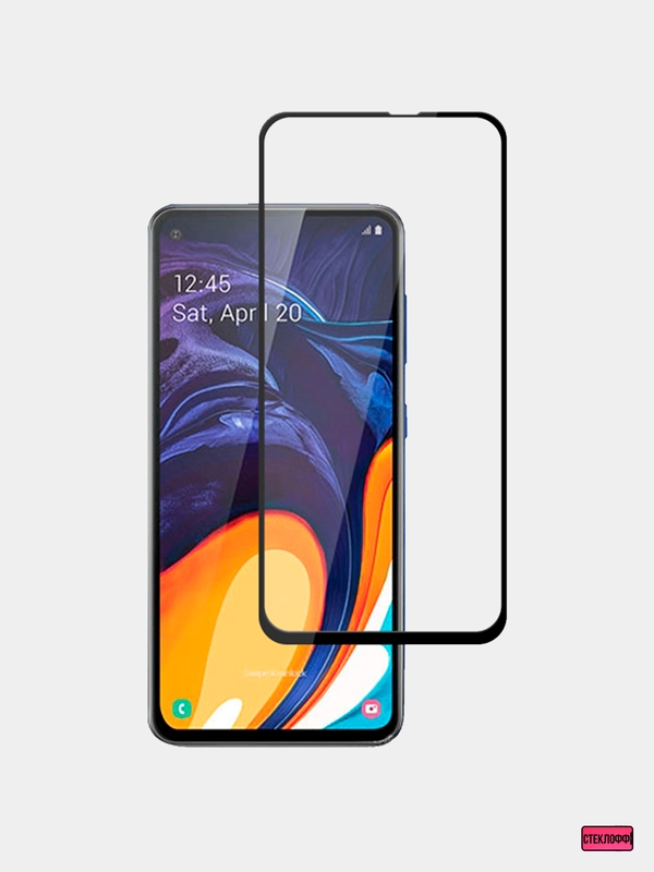 Защитное стекло 9D для Samsung Galaxy A60, полное покрытие
