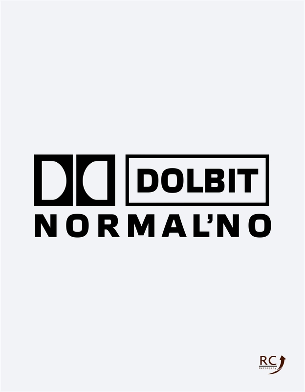 Наклейка на автомобиль "Dolbit normalno / Долбит нормально"